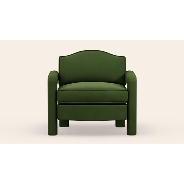 Zucchini Velvet Elio Lounge Chair by Ceraudo For Sale - Image 4 of 7
