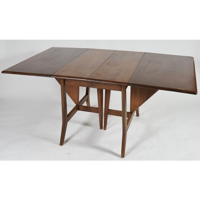 Mid Century Modern Heywood Wakefield Gate Leg Drop Leaf Dining Table For Sale In Miami - Image 6 of 10