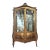 Antique Vernis Martin French Wood Double Door Vitrine Cabinet For Sale