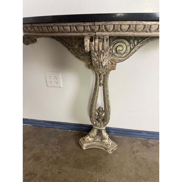 Early 20th Century Italian Neoclassical Console Table With Granite Top For Sale - Image 4 of 17