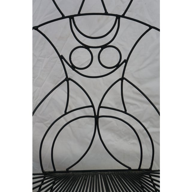 2 John Risley 1960s Welded Steel Mr. & Mrs. Figural Peoples Chairs MCM 51" For Sale - Image 11 of 18