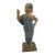 Indian Hindu Female Attendant Abhaya Mudra Carved Wood Folk Art Statue For Sale
