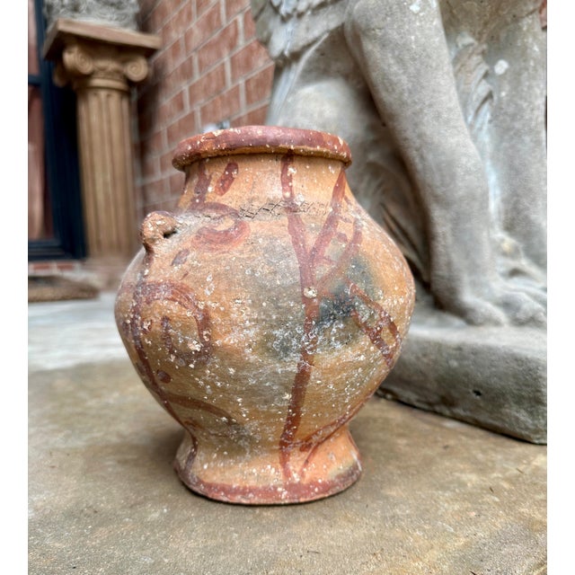 Brown Primitive Ancient Pre-Colombian Unidentified Pottery Vase For Sale - Image 8 of 12