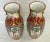 Mid Century Asian Famille Rose Vases of Hand Painted Porcelain With Gold Accents- a Pair For Sale - Image 4 of 12