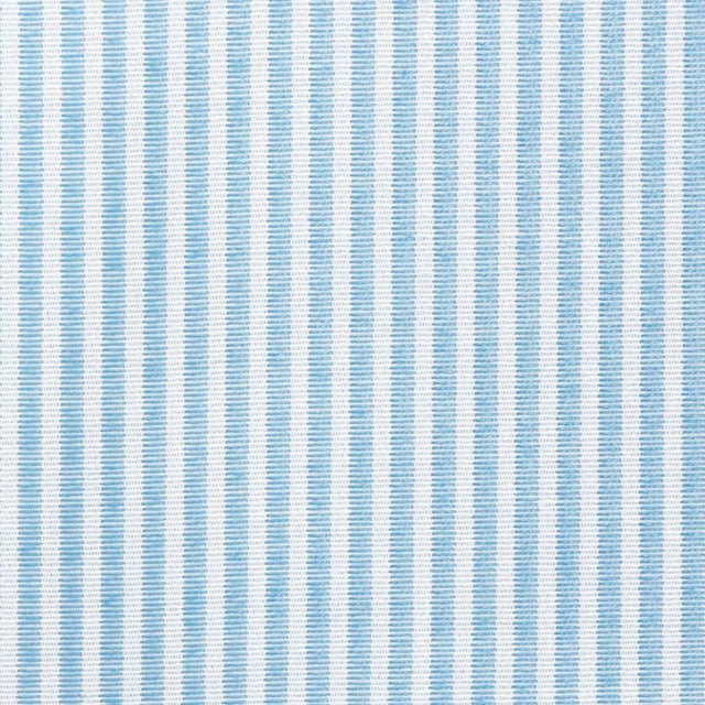 Sample - Schumacher Easton Stripe Indoor & Outdoor Fabric in Sky For Sale