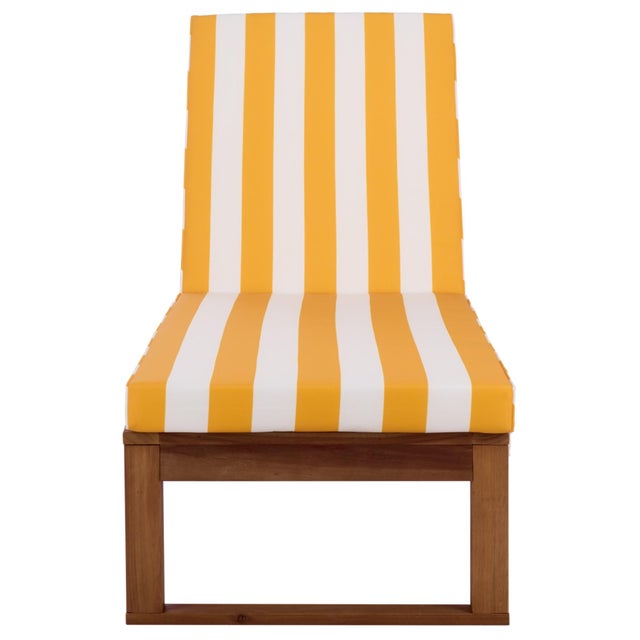 Sophie Chaise Lounge, Natural/Yellow Stripe For Sale - Image 10 of 12