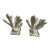 Pair Faux Coral White Thick Finger Mounted on Glass Decorative Objects For Sale