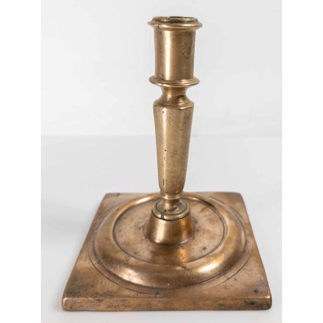 English 17th or 18th Century Spanish or Spanish Colonial Bronze Candlestick For Sale - Image 3 of 12