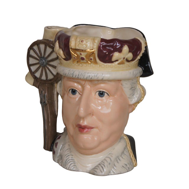 Realism 1980s English Signed Royal Doulton George Washington & King George III Toby Character Jug For Sale - Image 3 of 16