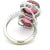 1980s Contemporary 18k White Gold Pink Tourmaline & Diamond Bypass Cocktail Ring, Size 6 For Sale In Miami - Image 6 of 10