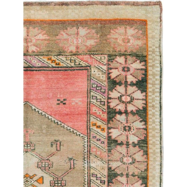 Rustic Galerie Shabab Collection Mid-20th Century Turkish Anatolian Wide Gallery Runner For Sale - Image 3 of 10