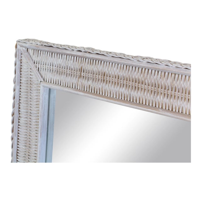 Vintage coastal wicker mirror (circa 1970's) Dimensions; 28" Width x 1" Depth x 44" Height See pictures and condition for...