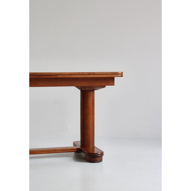 Gold Art Deco Patinated Oak Table, 1930s For Sale - Image 8 of 18