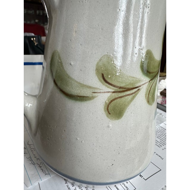 1970s Louisville Stoneware Pitcher Country Flowers For Sale In Saint Louis - Image 6 of 7