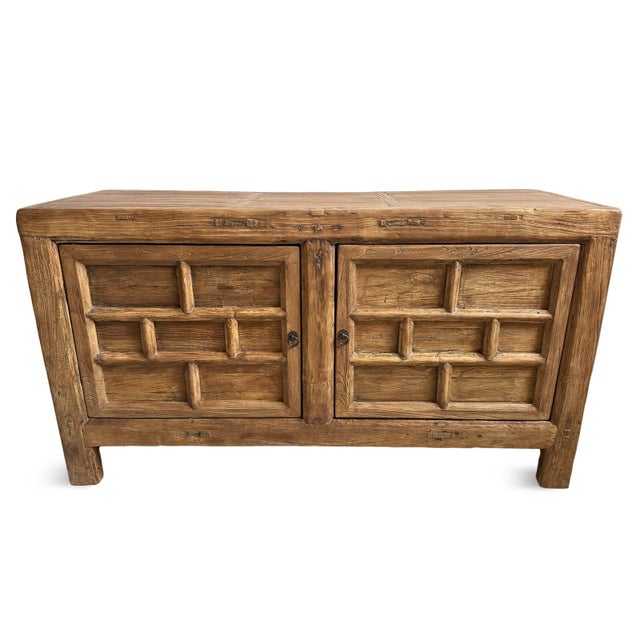 Antique Brick Elm Sideboard For Sale - Image 4 of 10