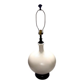 Mid Century Modern Turned Studio Pottery Ceramic Lamp For Sale