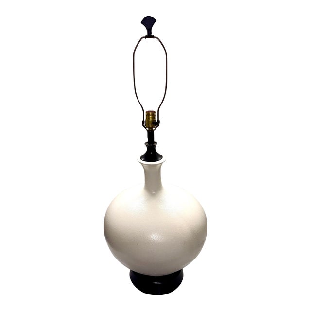 Mid Century Modern Turned Studio Pottery Ceramic Lamp For Sale