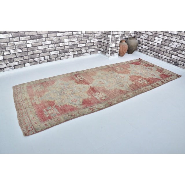 Handknotted Oushak Vintage Carpet For Sale - Image 13 of 15