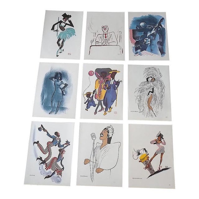 Blue Vintage "Al Hirschfeld's Harlem" Lithographs - Set of 9 For Sale - Image 8 of 8