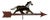 1920s Primitive Folk Art Handmade & Painted Wood Horse on Metal Arrow Weathervane For Sale