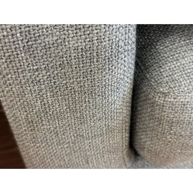 Light Gray Restoration Hardware Ten Foot Belgian Arm Sofa Custom Italian Melange Slipcover For Sale - Image 8 of 12
