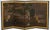 Japanese Painted Screen, Landscape W/ Rikshaw & Figures For Sale - Image 6 of 11