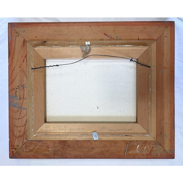 Annella Low (American, 1934-2024) Original Signed and Framed Oil on Canvas C1988 Titled 'Flower Farm' For Sale - Image 13 of 15