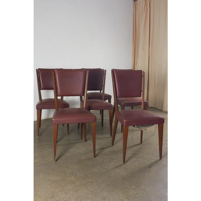 Vintage Chairs by Vittorio Dassi, 1950s, Set of 6, in Worn conditions. Designed 1950 to 1959 I have official proof of...