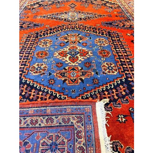 Large Vintage Handknotted Wool Rug from Wiss For Sale - Image 3 of 5