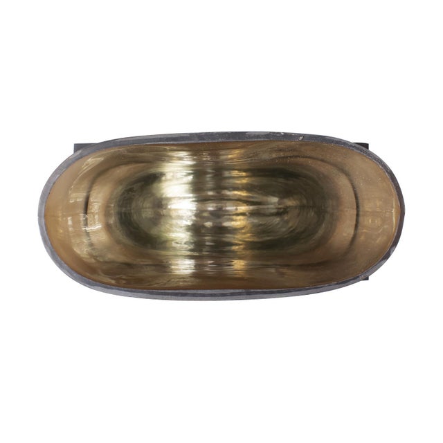 2020s Bronze Euler Vase with Black Iron Stand- Tall For Sale - Image 5 of 11