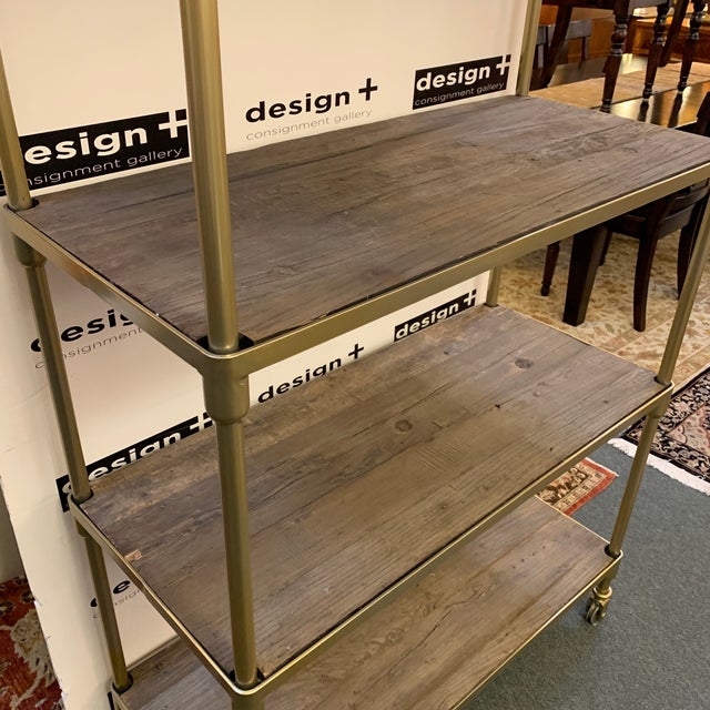 Restoration Hardware Dutch Industrial Rolling Shelves Chairish