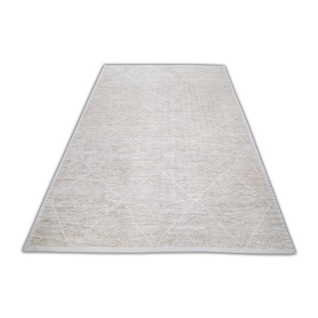 Moroccan 21st Century Modern Moroccan Wool Style Rug 9'9"x14'7" For Sale - Image 3 of 7