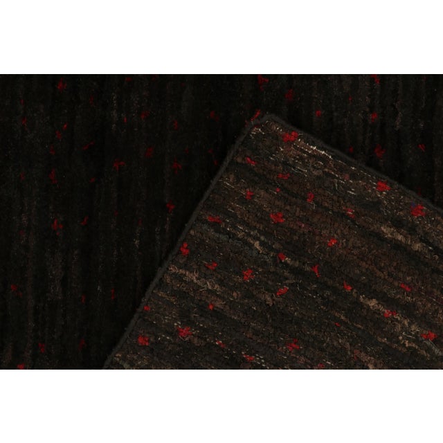 Textile 2010s Rug & Kilim’s Modern Runner in Black With Red Dots Pattern For Sale - Image 7 of 8