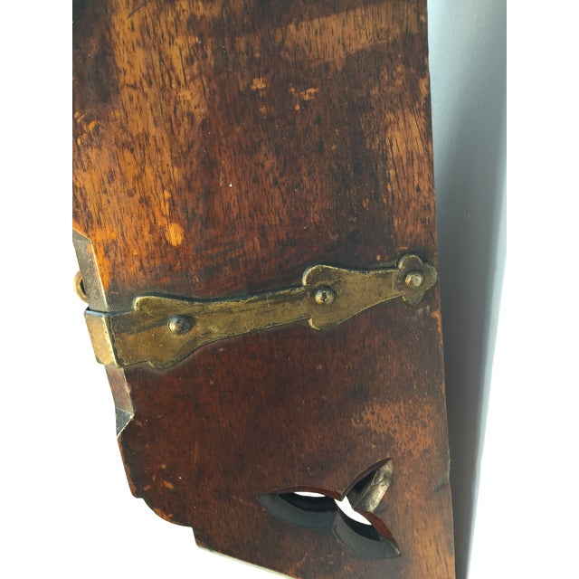 Antique Gothic Trefoil Walnut Donation Box With Lockable Swing Lid For Sale - Image 16 of 18
