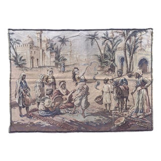 Mid-Century Jacquard Tapestry in the style of Aubusson, 1950s For Sale
