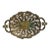 Antique French Brass Filigree Centerpiece Bowl For Sale