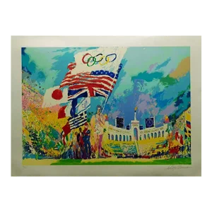 LeRoy Neiman Opening Ceremonies XXIII Olympiad 1984 Unframed Coa Hand Signed