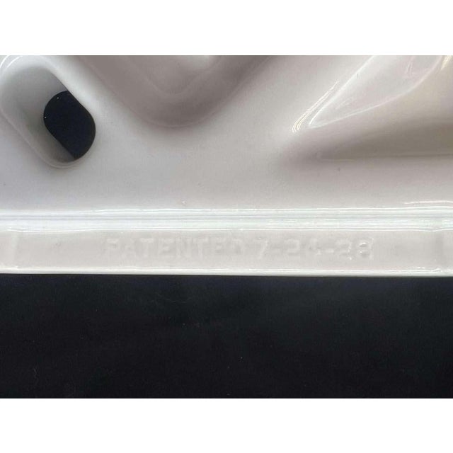 Vintage Ceramic White Corner Wall Soap & 1 Toothbrush Holder For Sale - Image 6 of 6