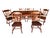 1970s Trestle Table / X Brace Legs With 6 Matching Original Chairs. A True Classic. For Sale In Houston - Image 6 of 12