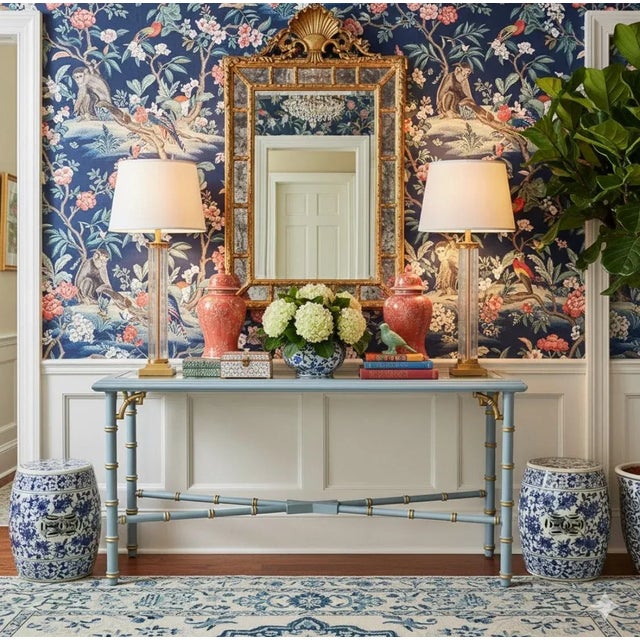 We are thrilled to offer this exclusive vintage piece: Attributed to Lane Altavista Console Table (console is not signed)...