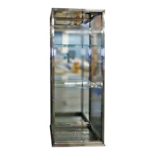Showcase Chrome & Glass For Sale