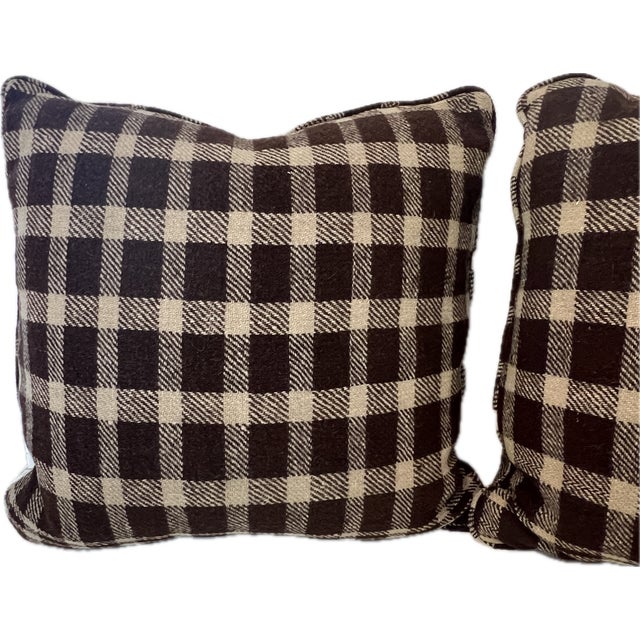 Custom-tailored decorative pillows masterfully crafted from an antique jerga. This hand-loomed wool features a beautifully...