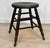 Farmhouse Antique Primitive Farmhouse Black Wood Round Milking Stool For Sale - Image 3 of 9
