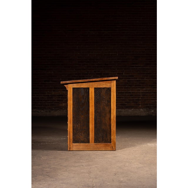 Antique Double Flat File Drafting Table For Sale - Image 4 of 15