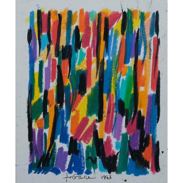 Françoise Galle, Tree Trunk, Pastel For Sale - Image 5 of 5