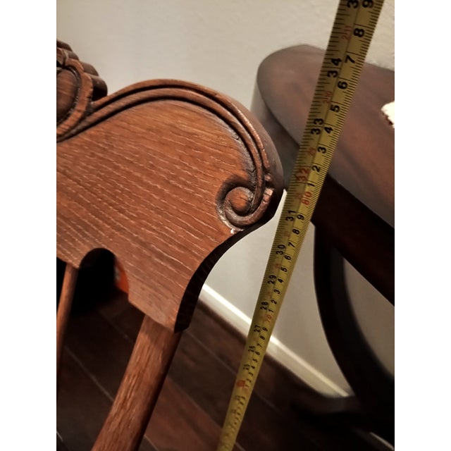 Antique Child's Oak Rocker For Sale - Image 16 of 16