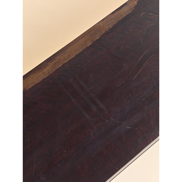 Brown The Vintage Mid-Century Burmese Waterfall Wood Console Table For Sale - Image 8 of 10