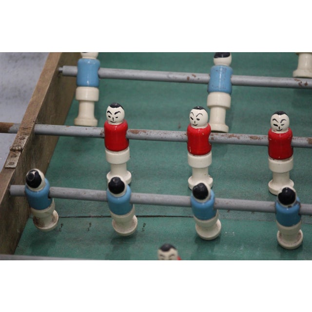 Blue Vintage Football Game Table in Wood, France, 1950s For Sale - Image 8 of 18
