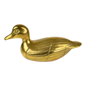 Mid 20th Century Solid Brass Duck Bird Figurine