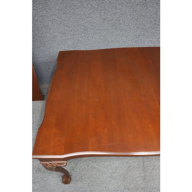 Harden Cherry Claw-and-Ball Extension Dining Table With Leaves For Sale - Image 12 of 16